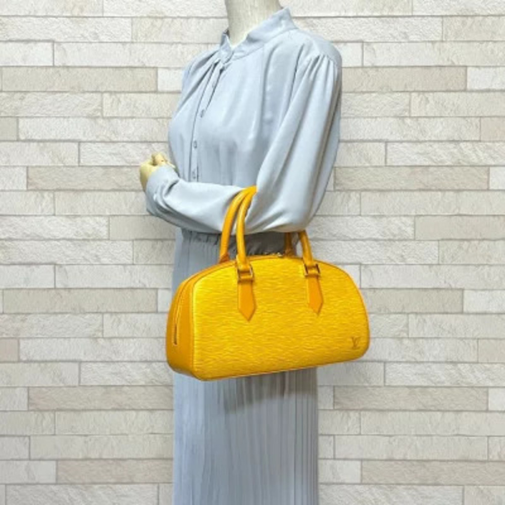 Louis Vuitton Leather Handbag Yellow Jasmine Epi